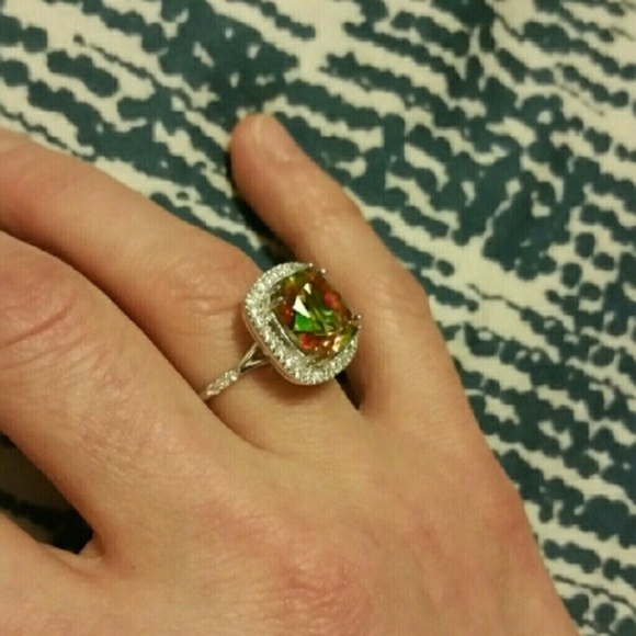 Genuine MYSTIC FIRE TOPAZ Ring - Picture 6 of 7